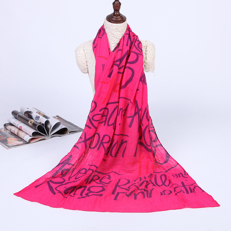 Wholesale women letters printed scarf