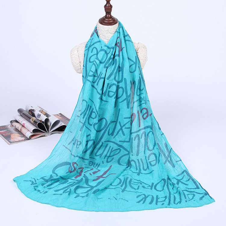 Wholesale women letters printed scarf