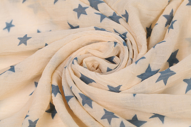Wholesale printed cotton silk blend scarf