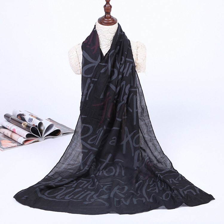Wholesale women letters printed scarf