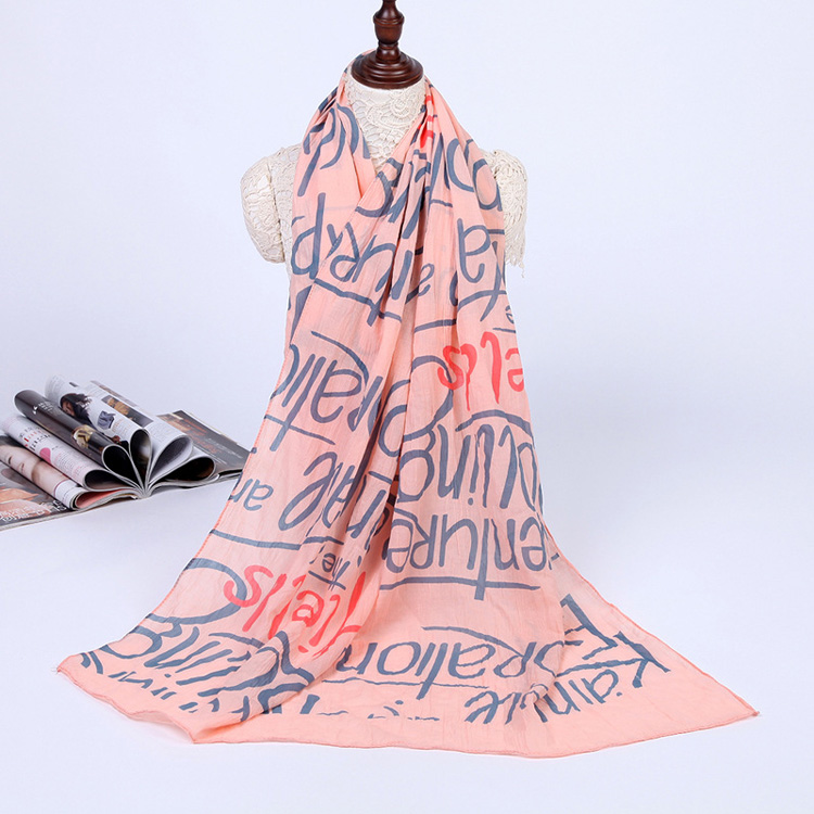 Wholesale women letters printed scarf