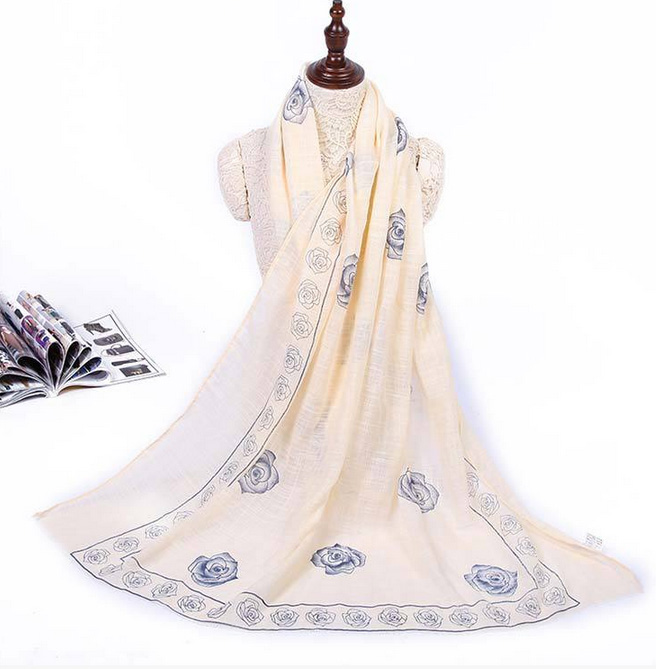 Wholesale rose fringe scarf