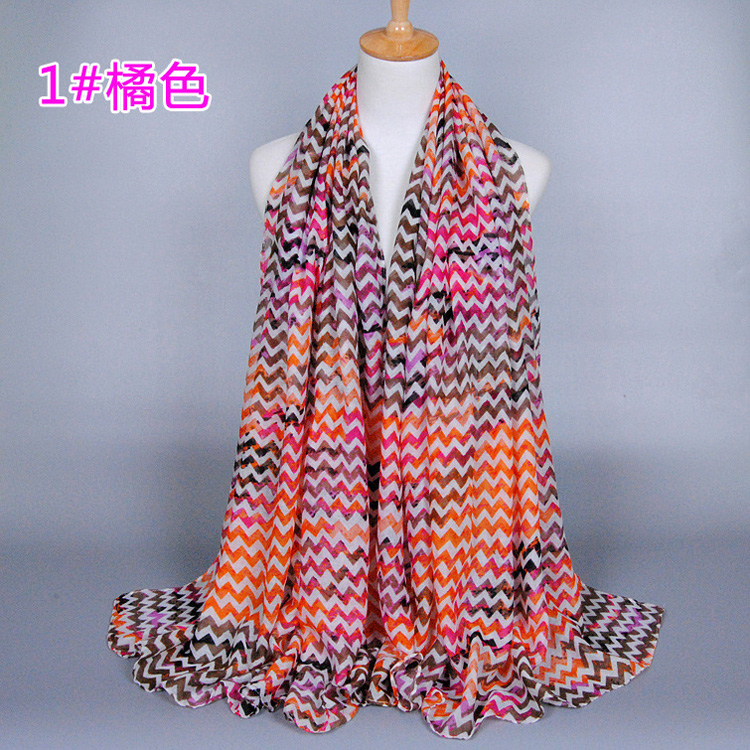 Wholesale wave print scarf