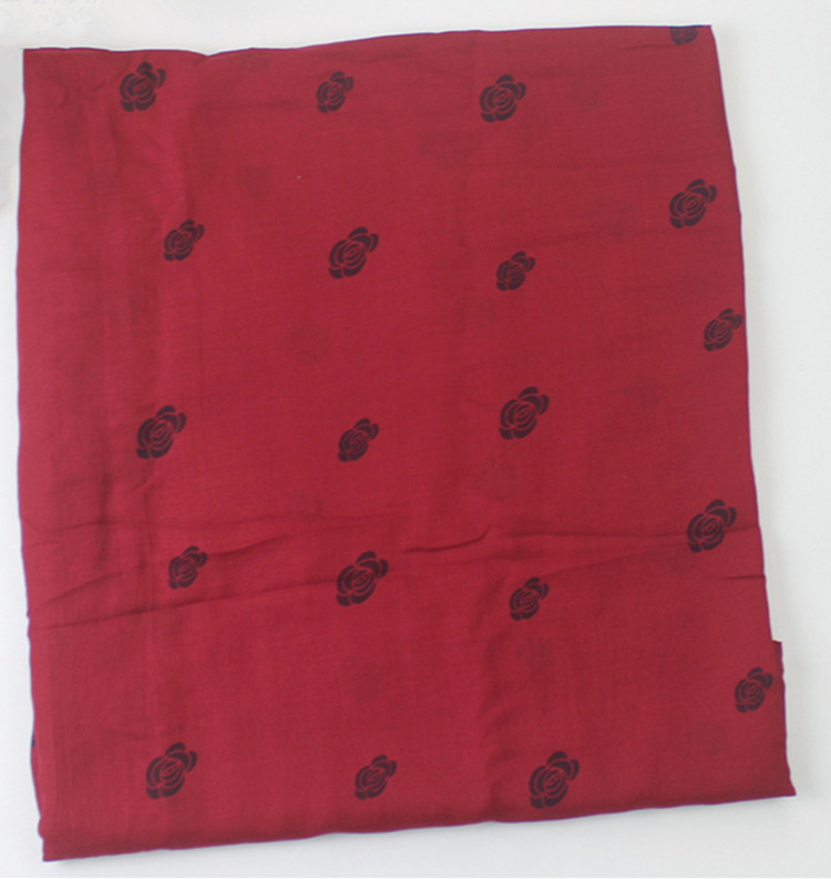 Wholesale flowers cotton silk scarf