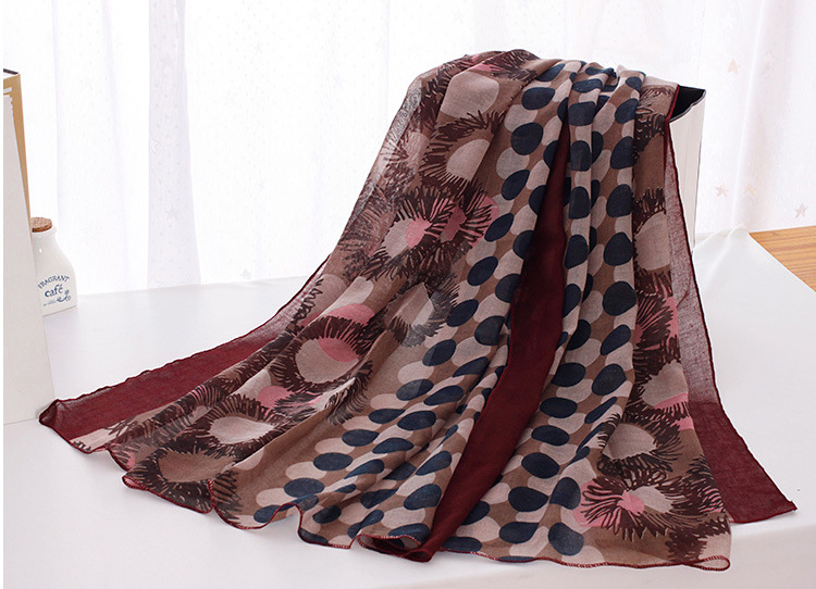 Wholesale cotton twill sunflower scarf