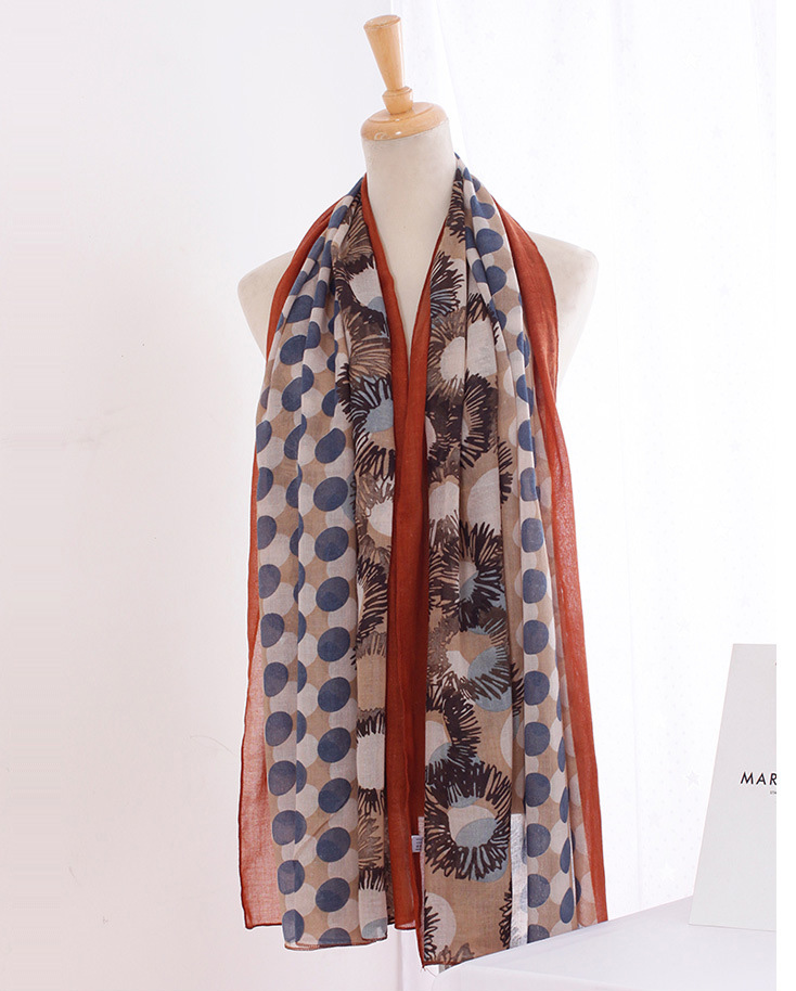 Wholesale cotton twill sunflower scarf