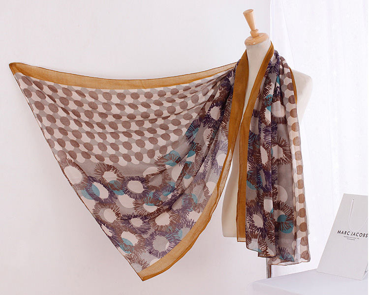 Wholesale cotton twill sunflower scarf