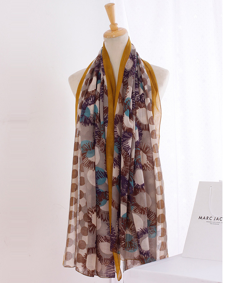Wholesale cotton twill sunflower scarf