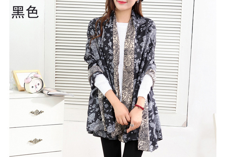 Floral cotton twill scarf wholesale