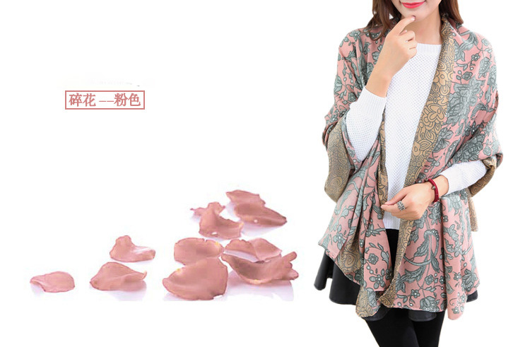 Floral cotton twill scarf wholesale