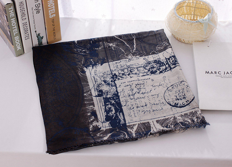 Wholesale map print scarf