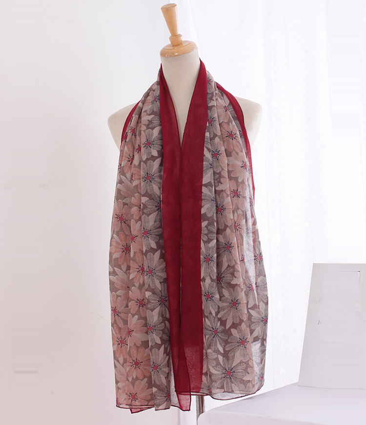 Cotton floral scarf wholesale
