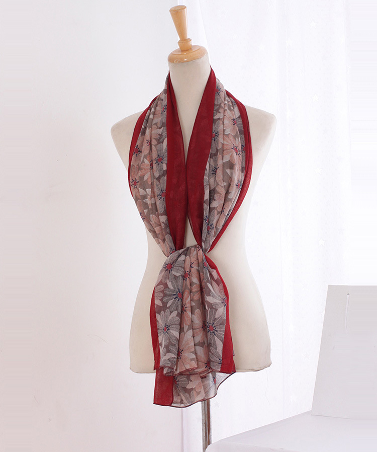 Cotton floral scarf wholesale