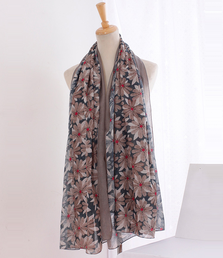 Cotton floral scarf wholesale