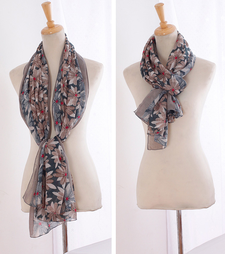 Cotton floral scarf wholesale