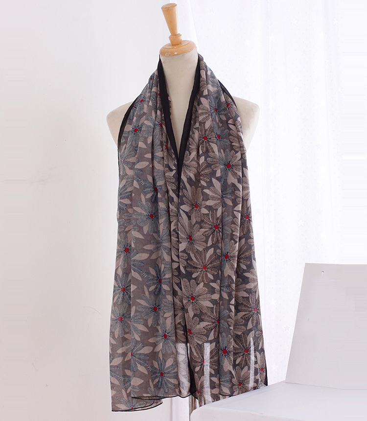 Cotton floral scarf wholesale