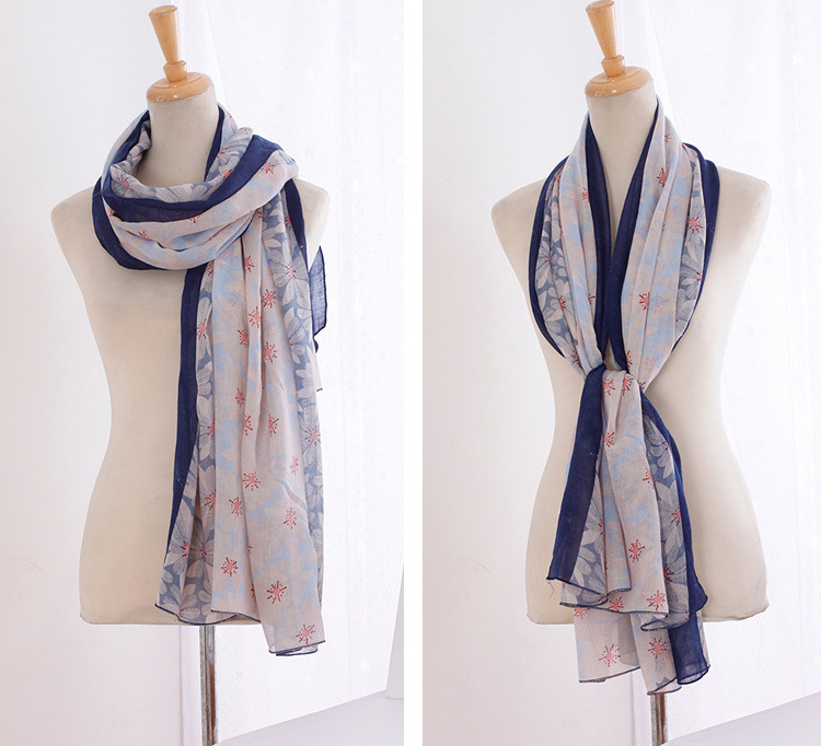 Cotton floral scarf wholesale