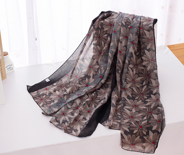 Cotton floral scarf wholesale