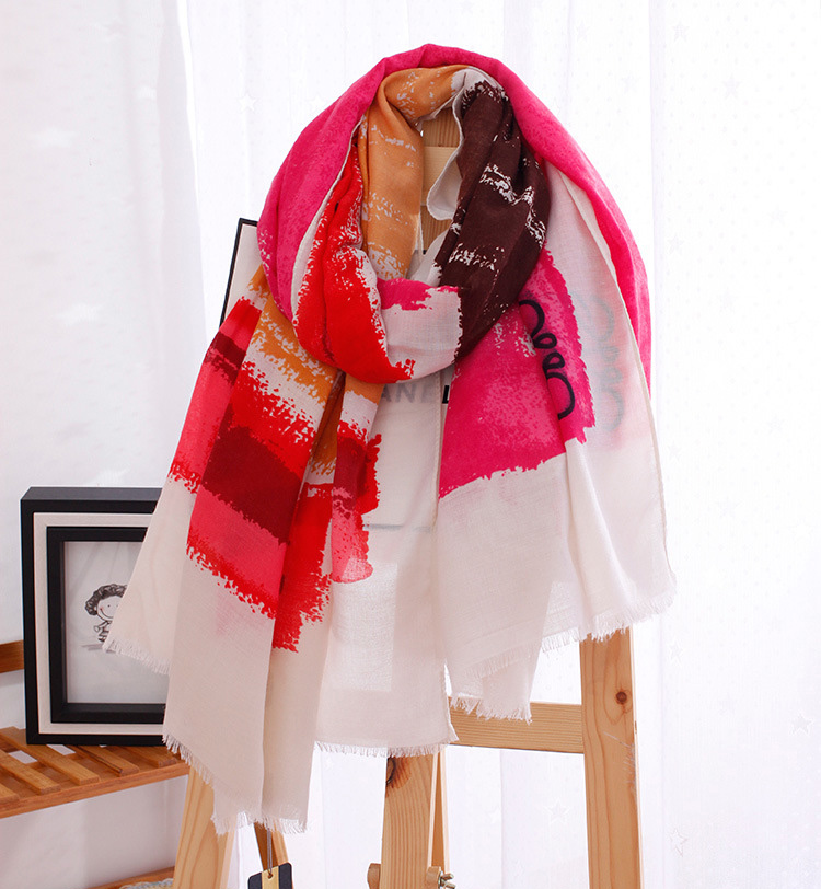 Cotton graffiti scarf wholesale