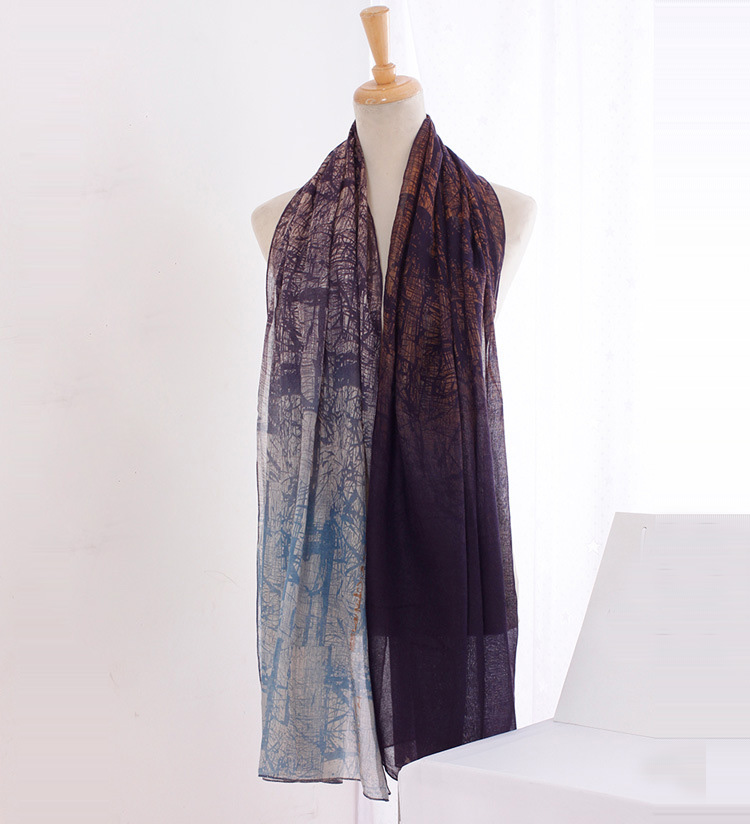 Graffiti cotton scarf wholesale