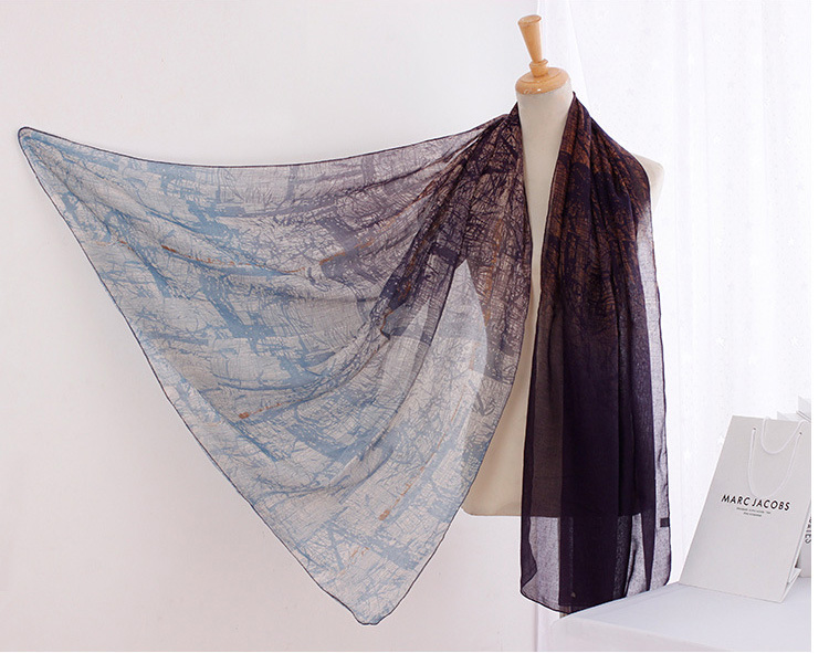 Graffiti cotton scarf wholesale