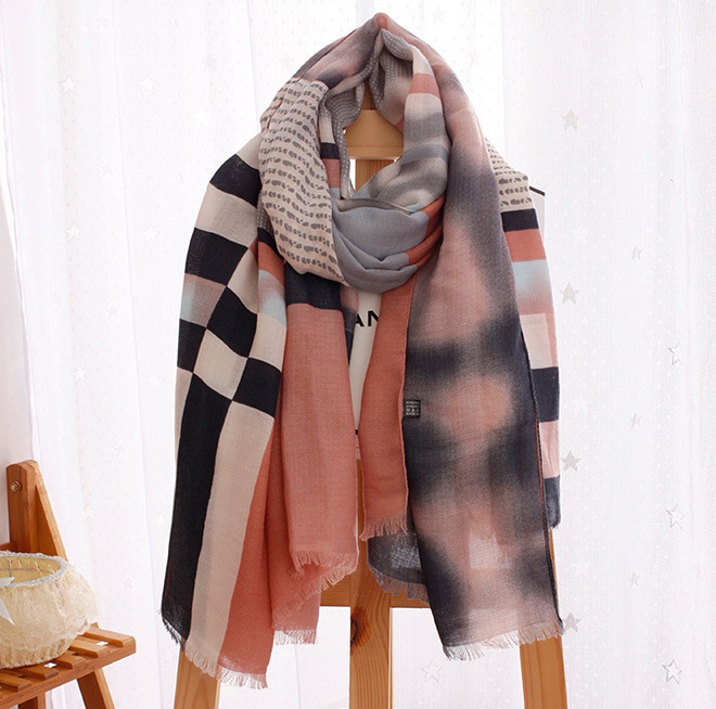 Wholesale long plaid scarf cotton
