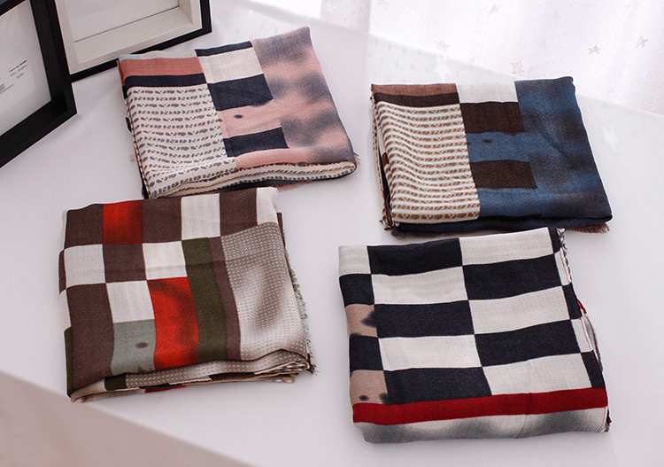 Wholesale long plaid scarf cotton
