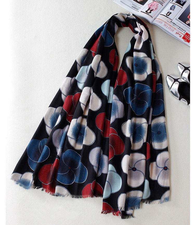 Flowers twill scarf wholesale
