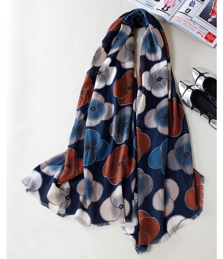 Flowers twill scarf wholesale