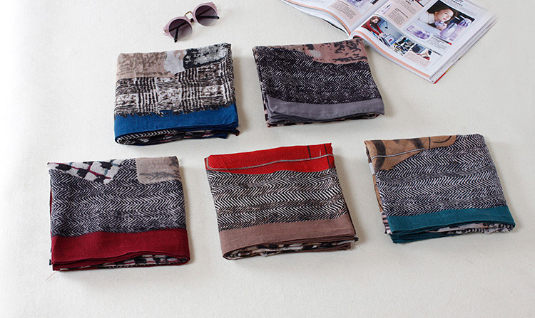 Leopard cotton scarf wholesale