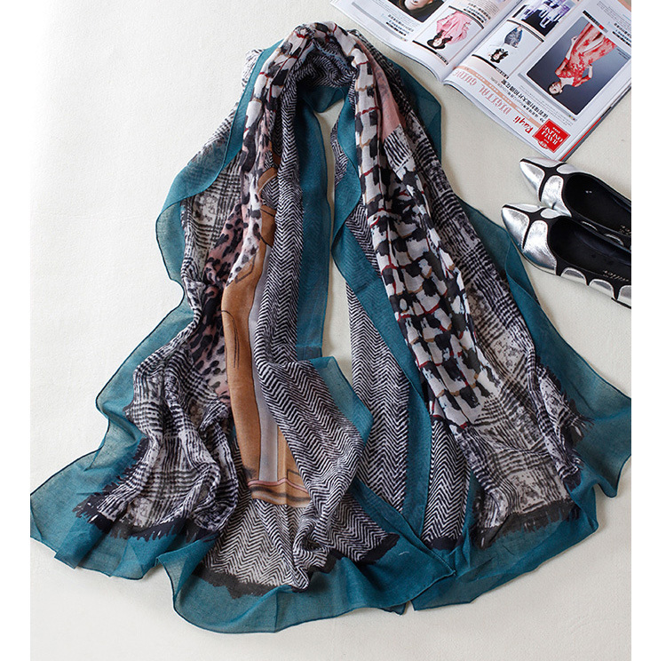 Leopard cotton scarf wholesale
