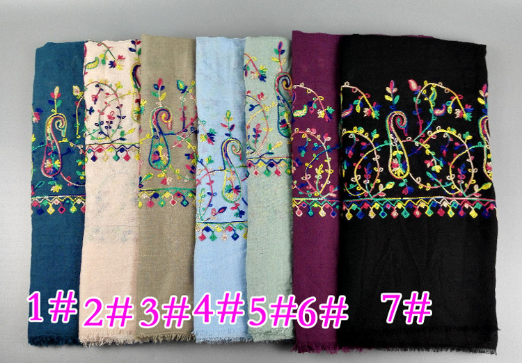 Embroidered floral scarf wholesale