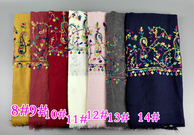 Embroidered floral scarf wholesale