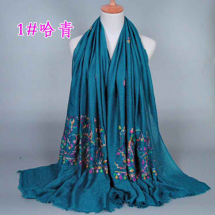 Embroidered floral scarf wholesale