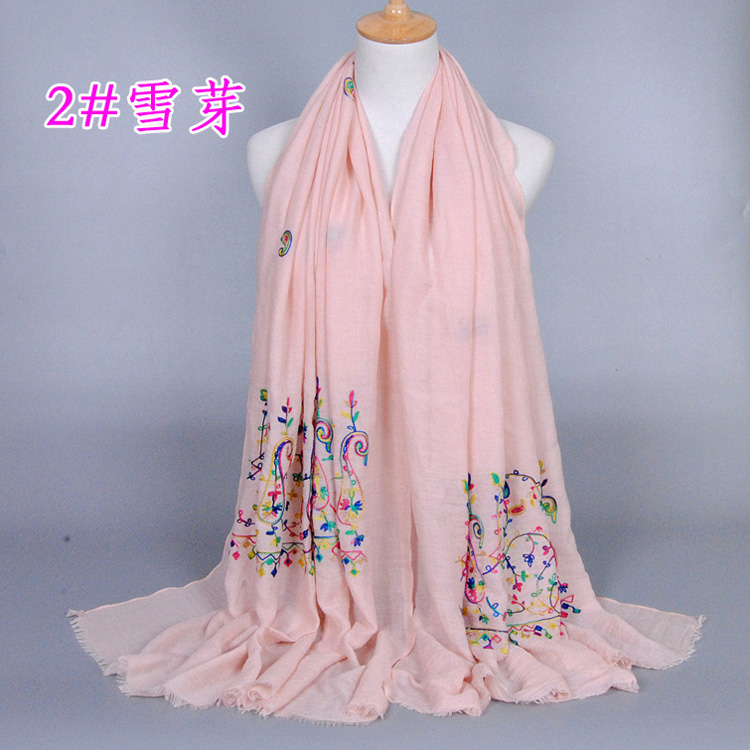 Embroidered floral scarf wholesale
