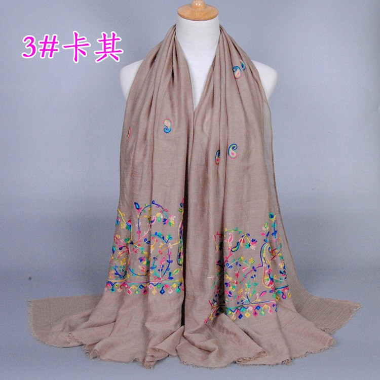 Embroidered floral scarf wholesale