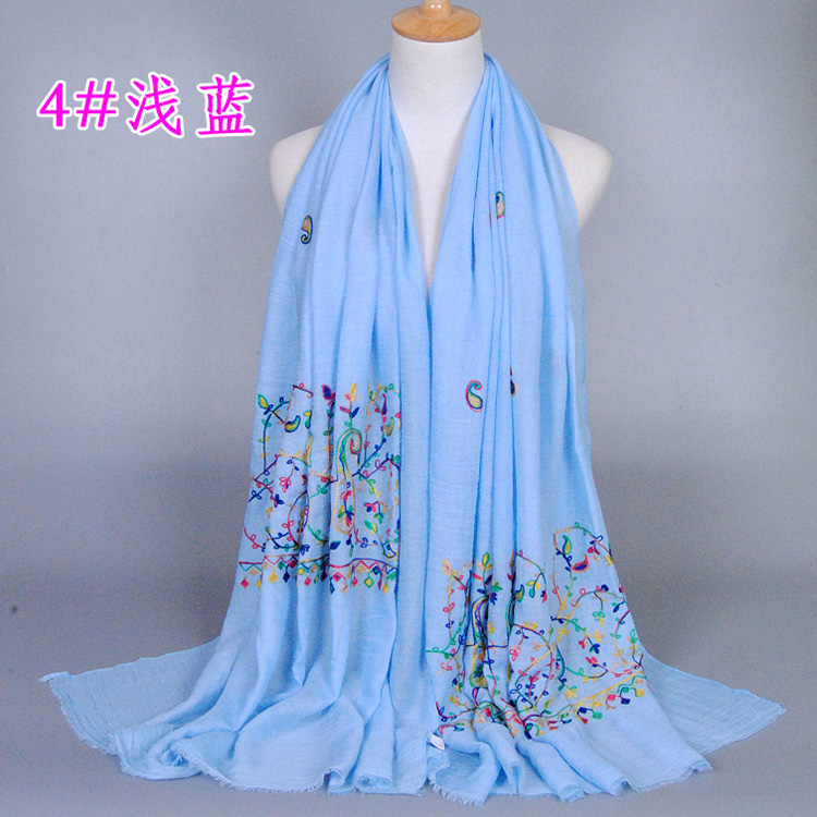 Embroidered floral scarf wholesale