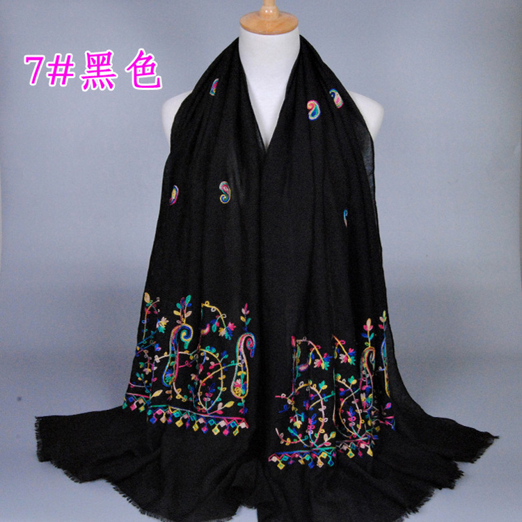 Embroidered floral scarf wholesale