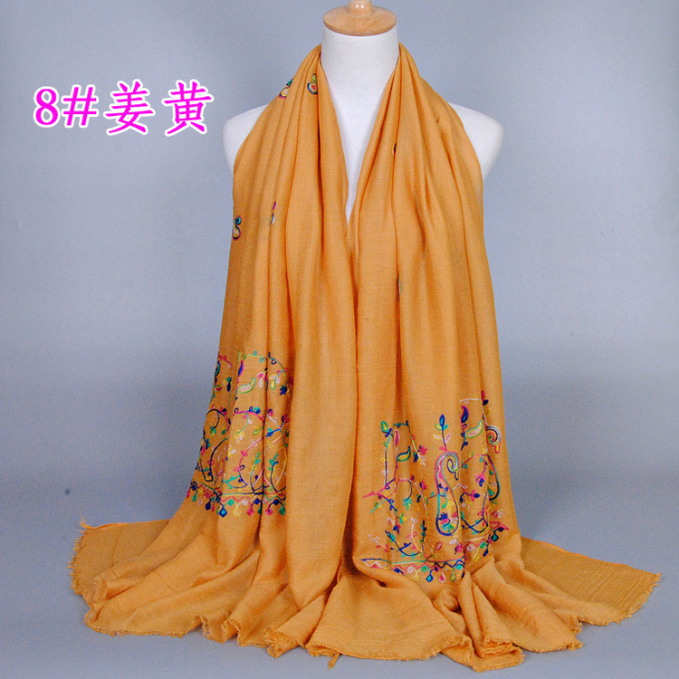 Embroidered floral scarf wholesale