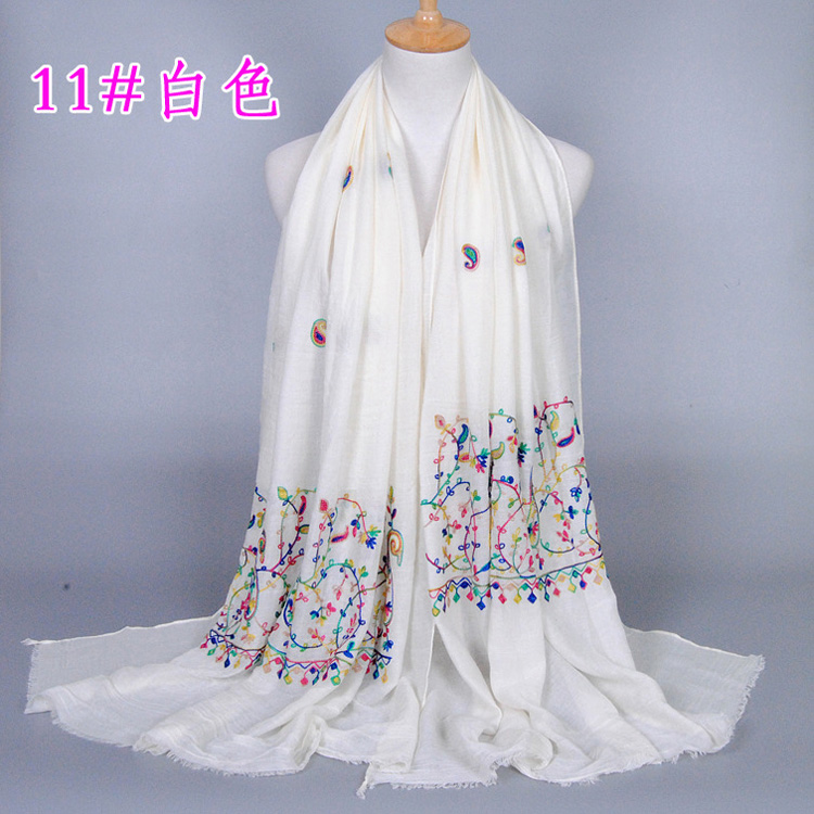 Embroidered floral scarf wholesale