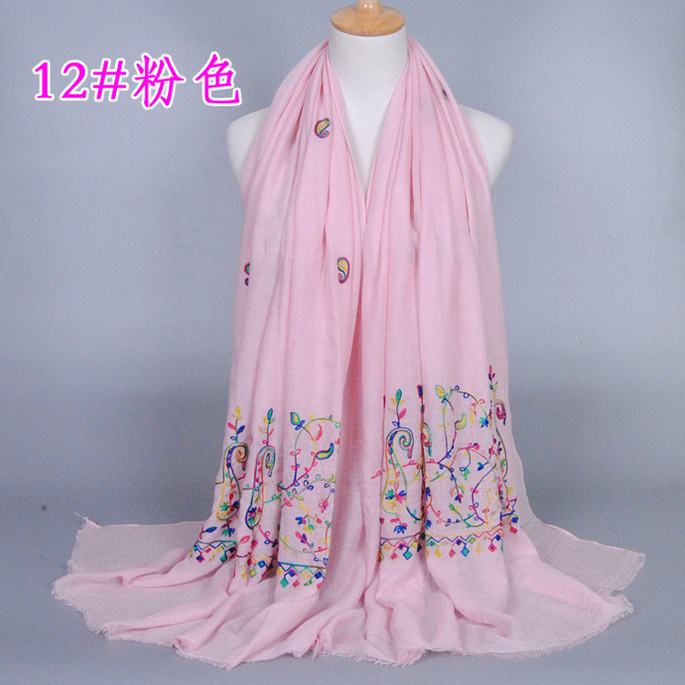 Embroidered floral scarf wholesale