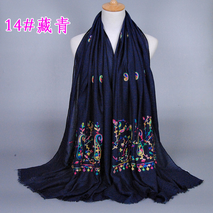 Embroidered floral scarf wholesale
