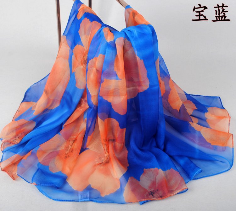 Wholesale floral silk scarf