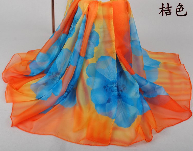 Wholesale floral silk scarf