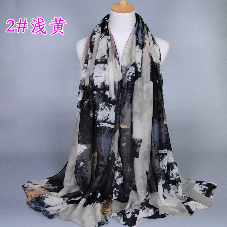 Graffiti tartan scarf wholesale