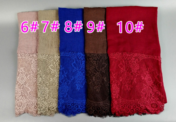 Lace and cotton scarf wholesale