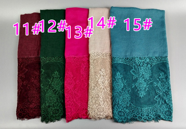 Lace and cotton scarf wholesale