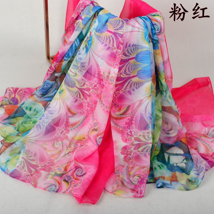 Silk floral scarf wholesale