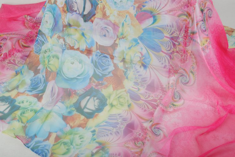 Silk floral scarf wholesale