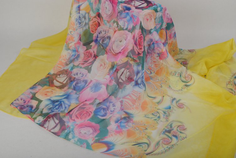 Silk floral scarf wholesale